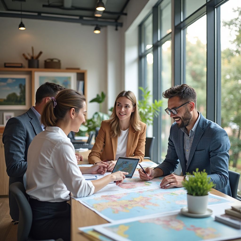 CityCanvas Travel team collaborating in modern office