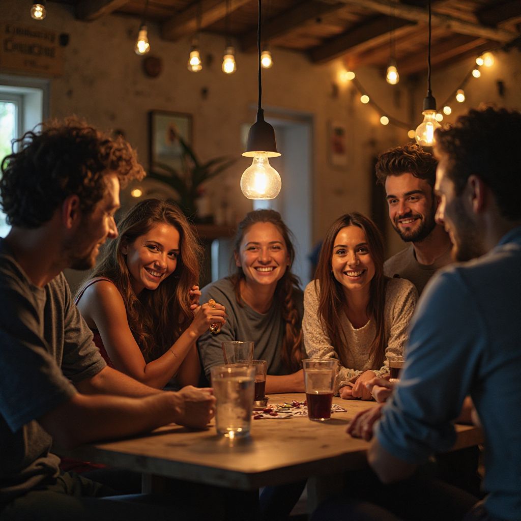 Group of travelers sharing experiences at a CityCanvas community event